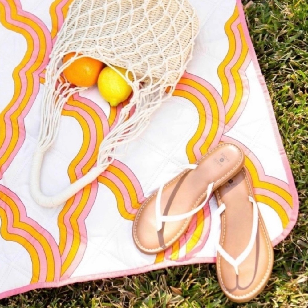 Society6 Picnic Blanket Water Resistant Retro Pink Orange 50x70 Circa78Designs